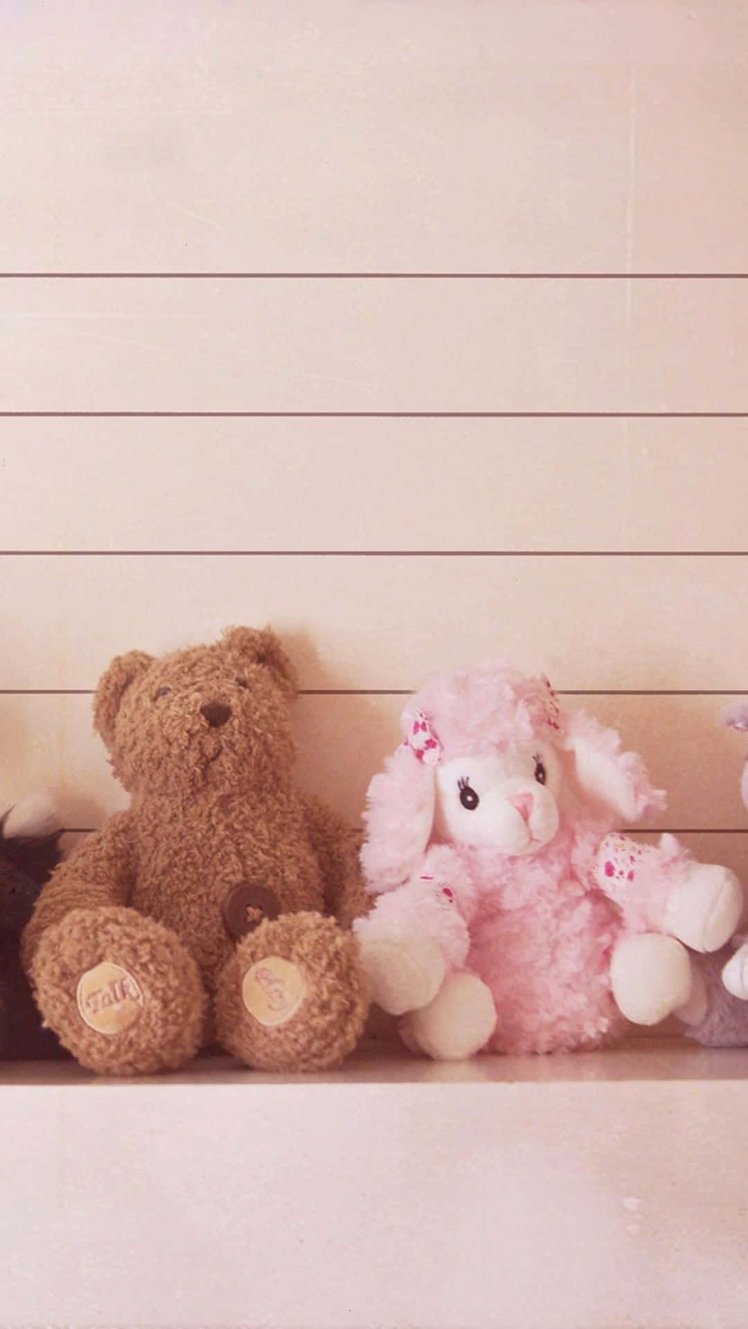 A Row Of Stuffed Animals