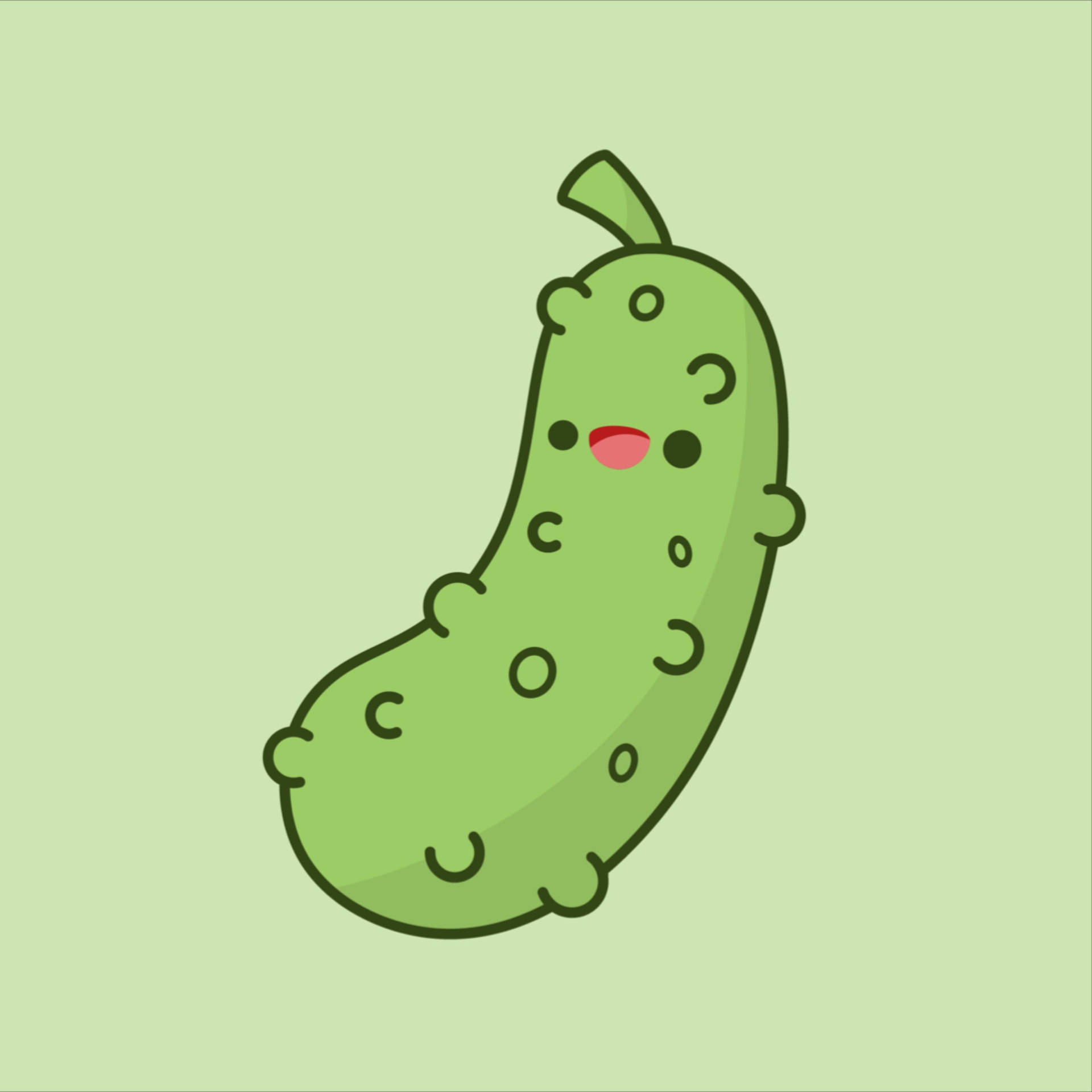 Cute Pickle Cartoon