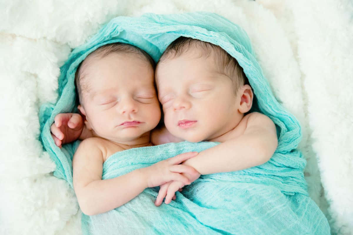 Twins Wrapped In Blankets