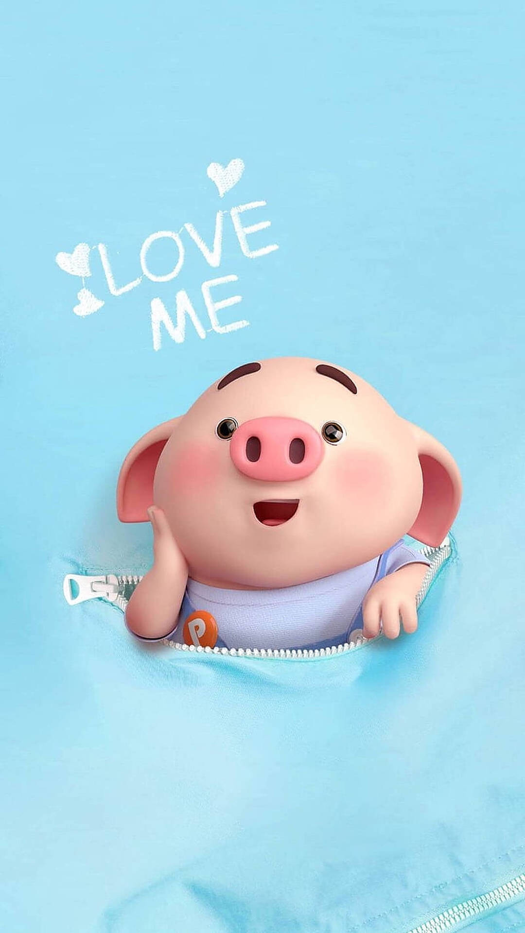 Cute Pig Love Me Wallpaper