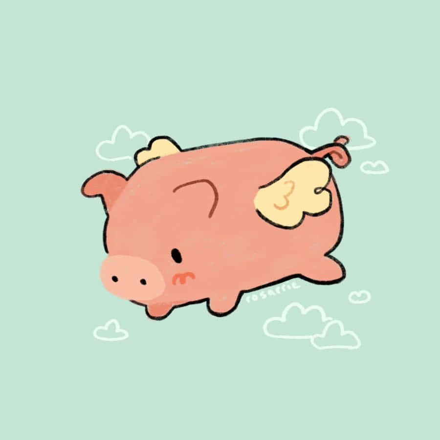 This cute pig can't wait to start exploring its world!