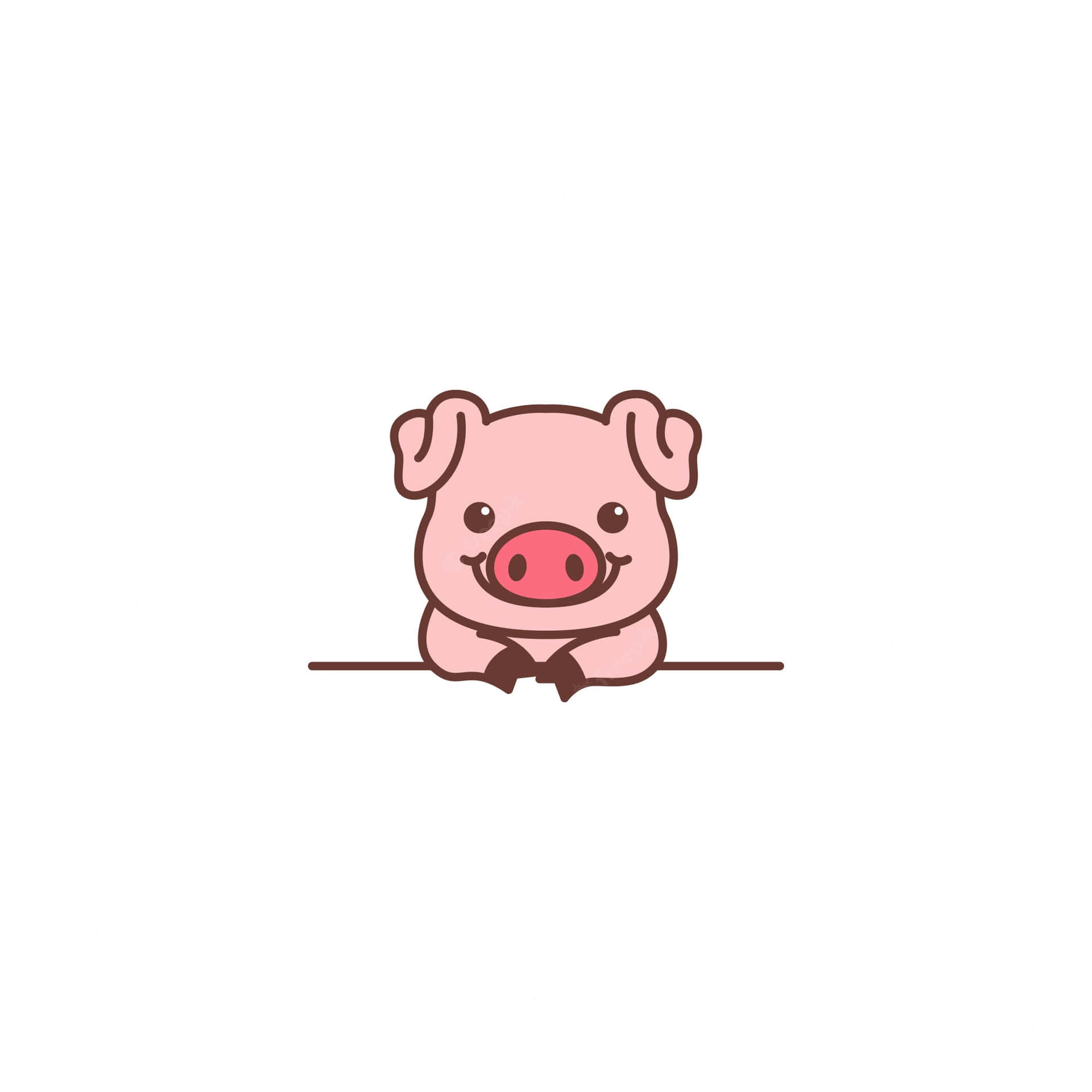 "Say hello to this cute pig!"
