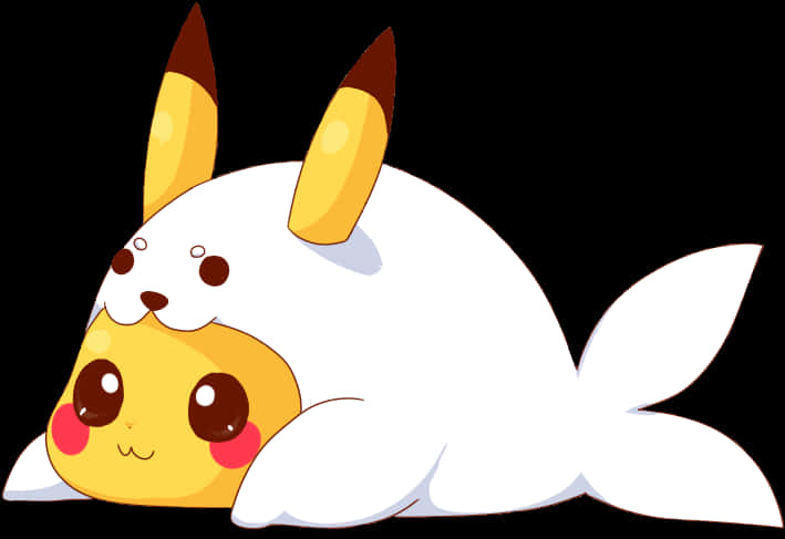 Cute Pikachu Cosplaying Seal PNG