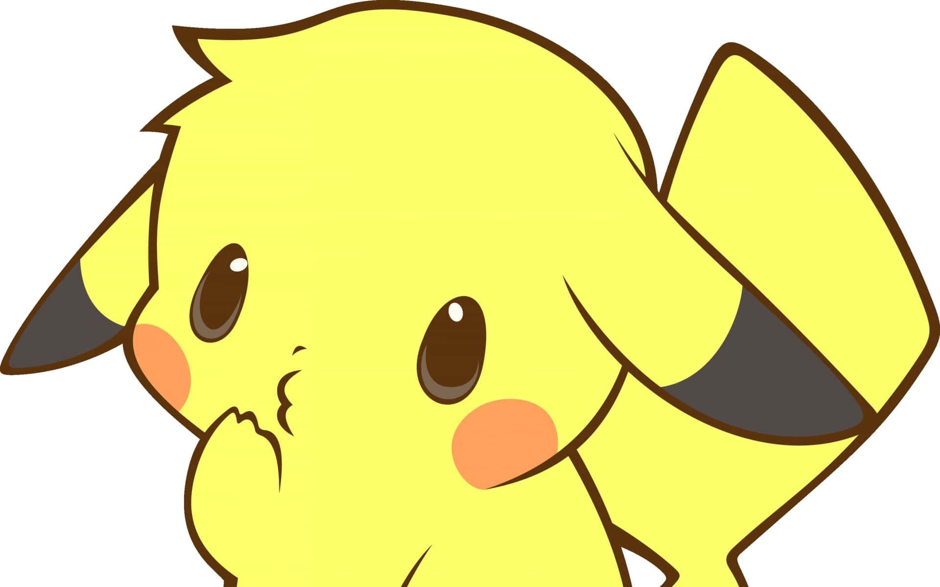 Cute Pikachu Illustration Wallpaper