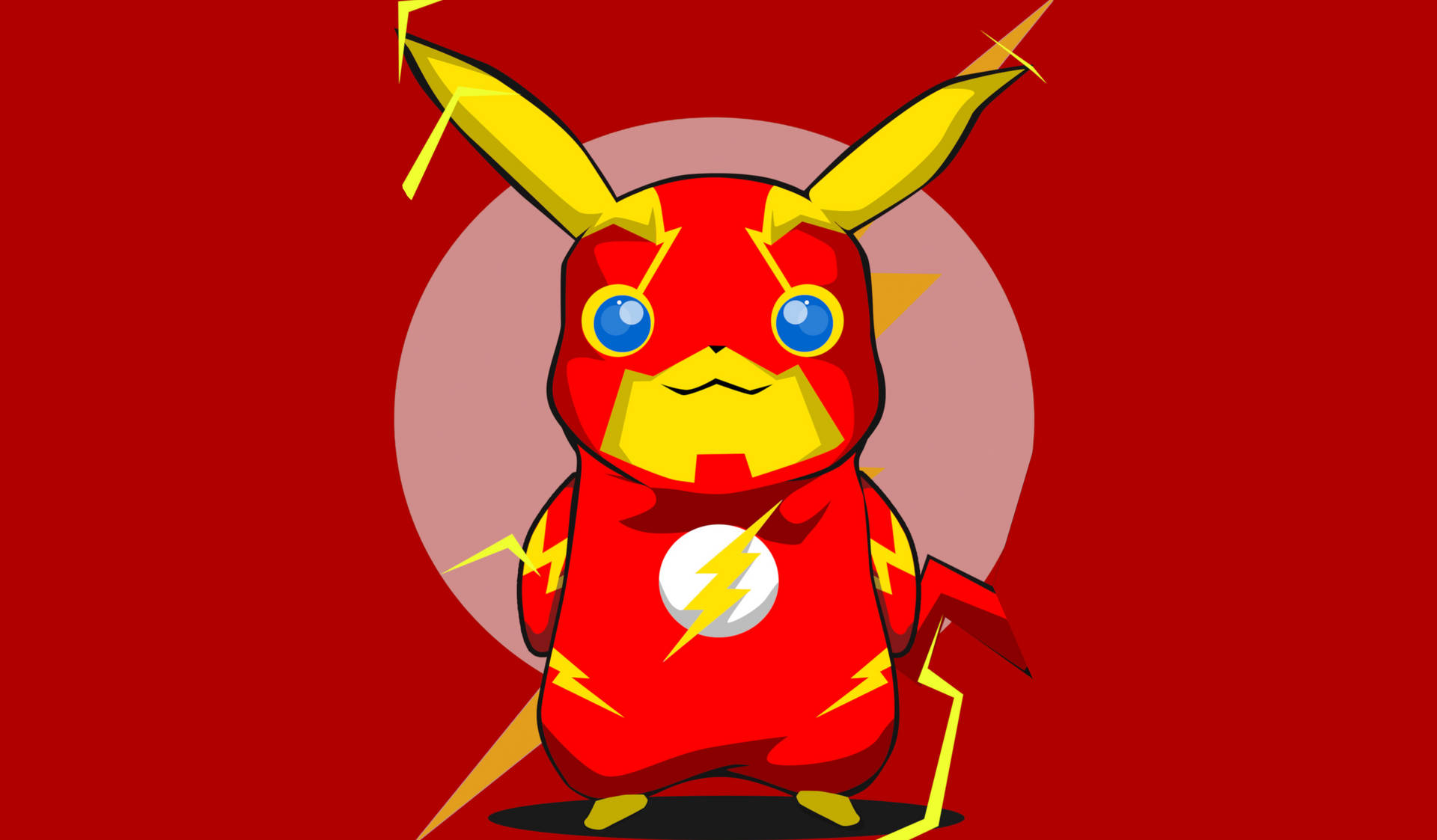 Cute Pikachu In Flash Costume
