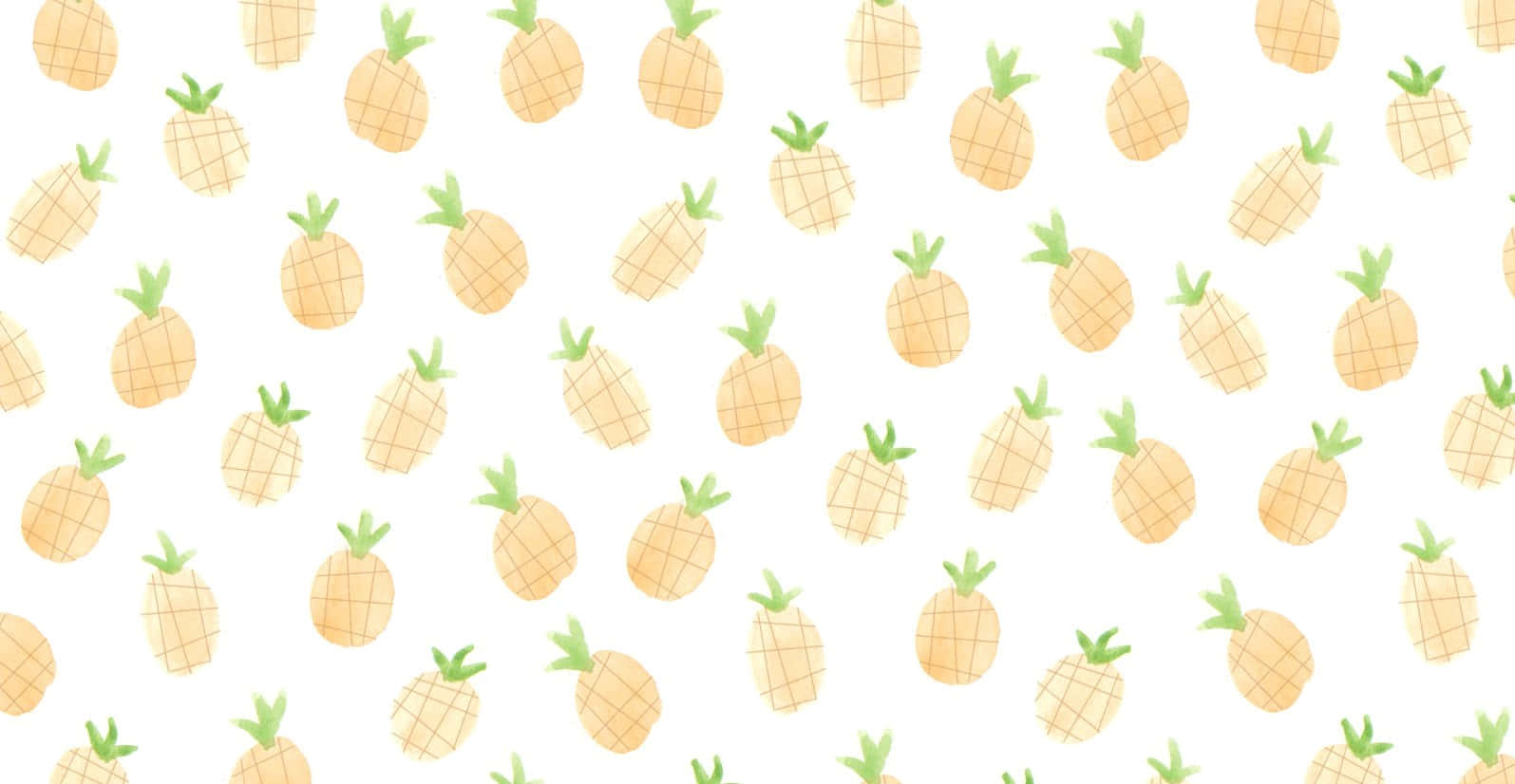 Cute Pineapple Hand Drawn Wallpaper