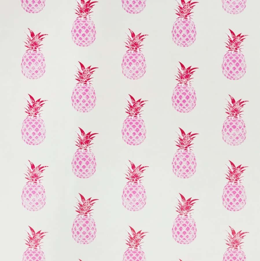 Cute Pineapple Wall Pattern Wallpaper