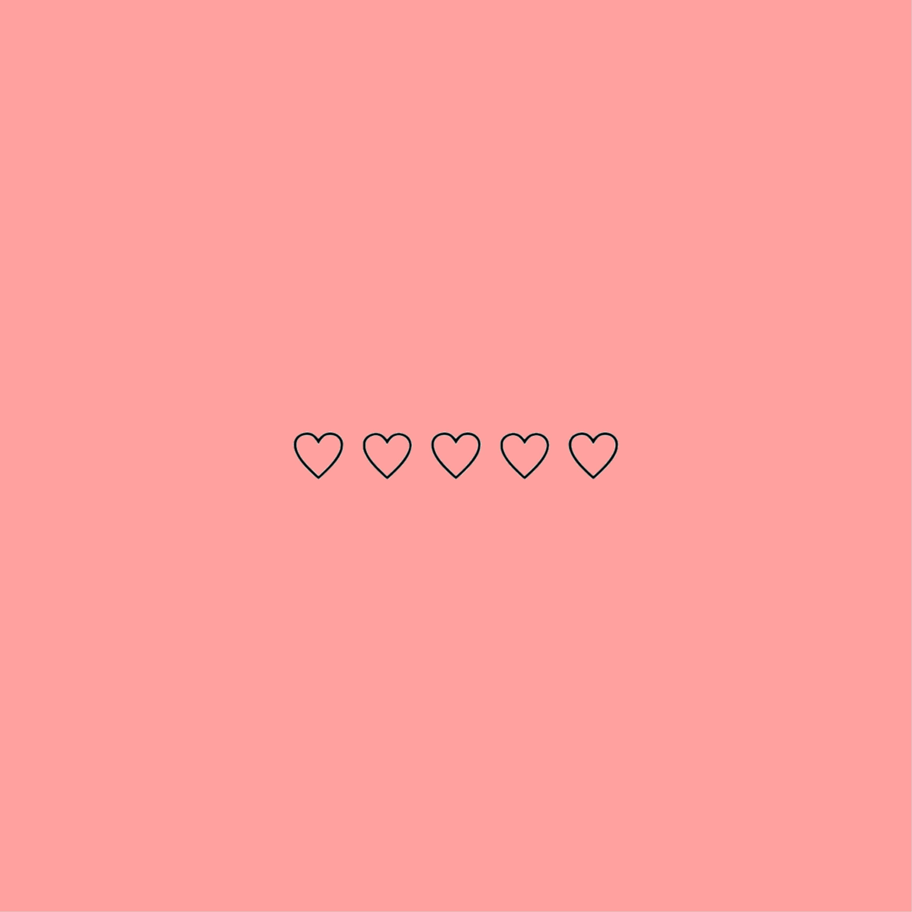 Cute Pink Aesthetic Black Hearts Wallpaper
