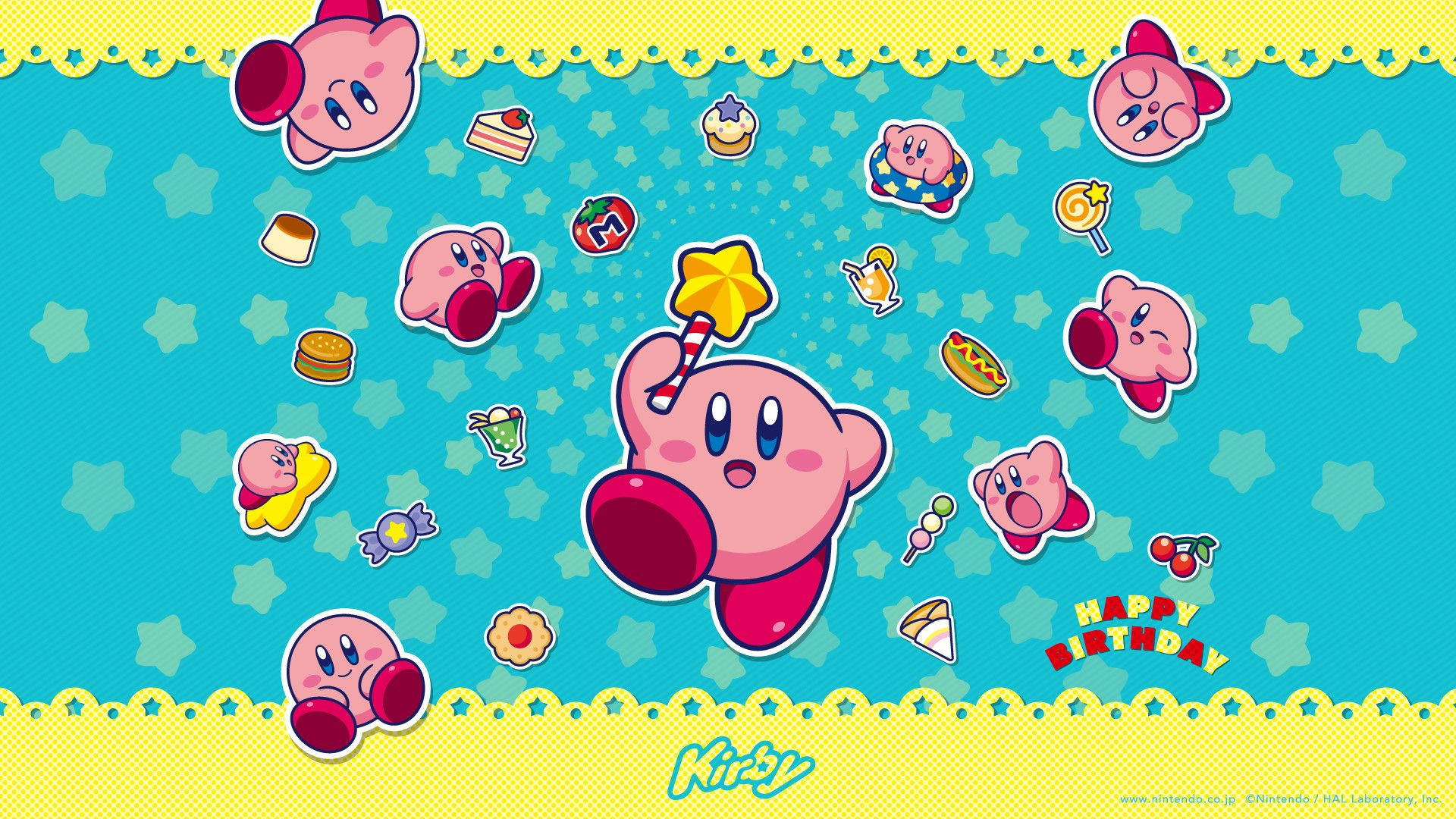 Explore the world of Kirby with this fun and colorful pink aesthetic background. Wallpaper
