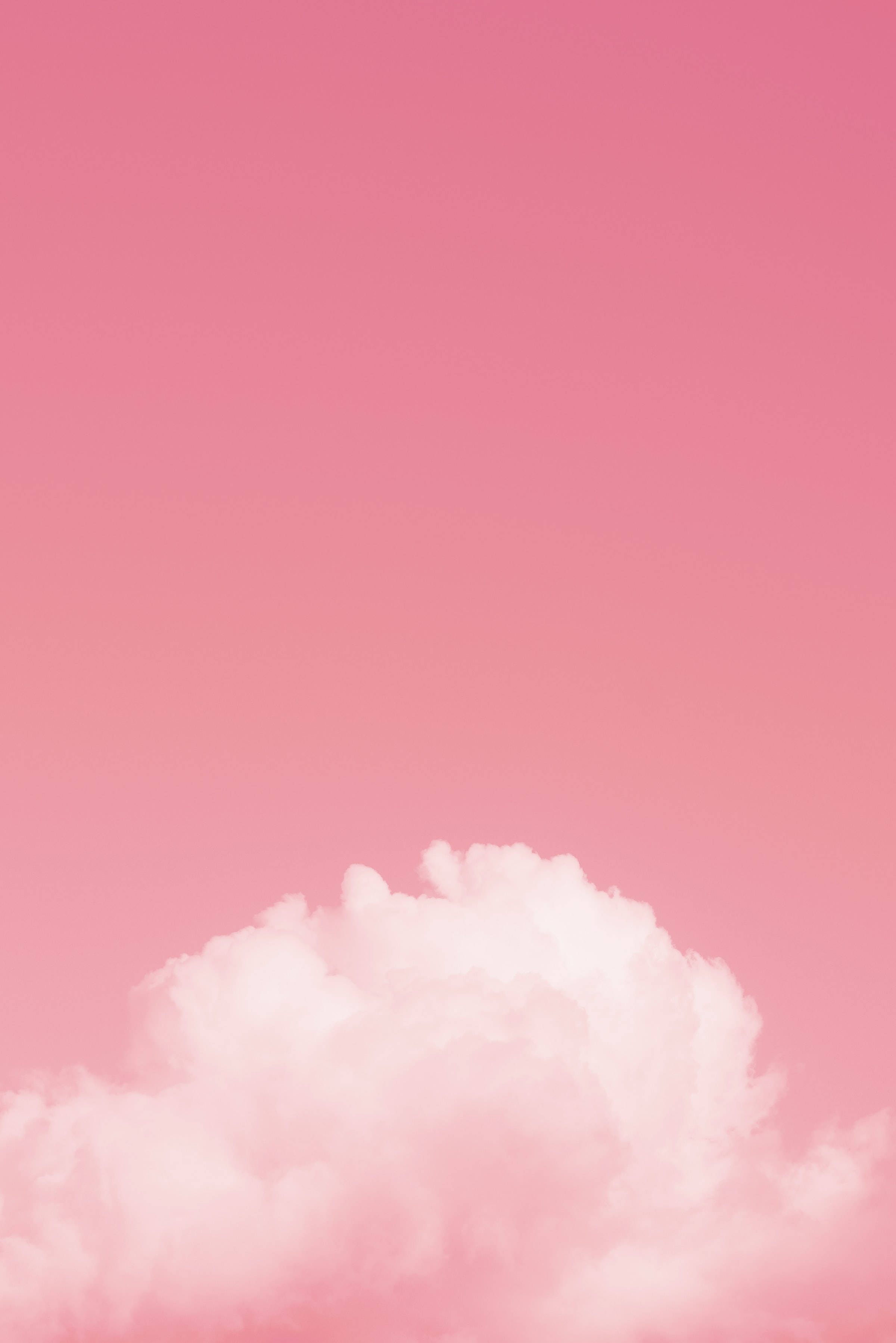 Cute Pink Aesthetic White Fluffy Cloud Background