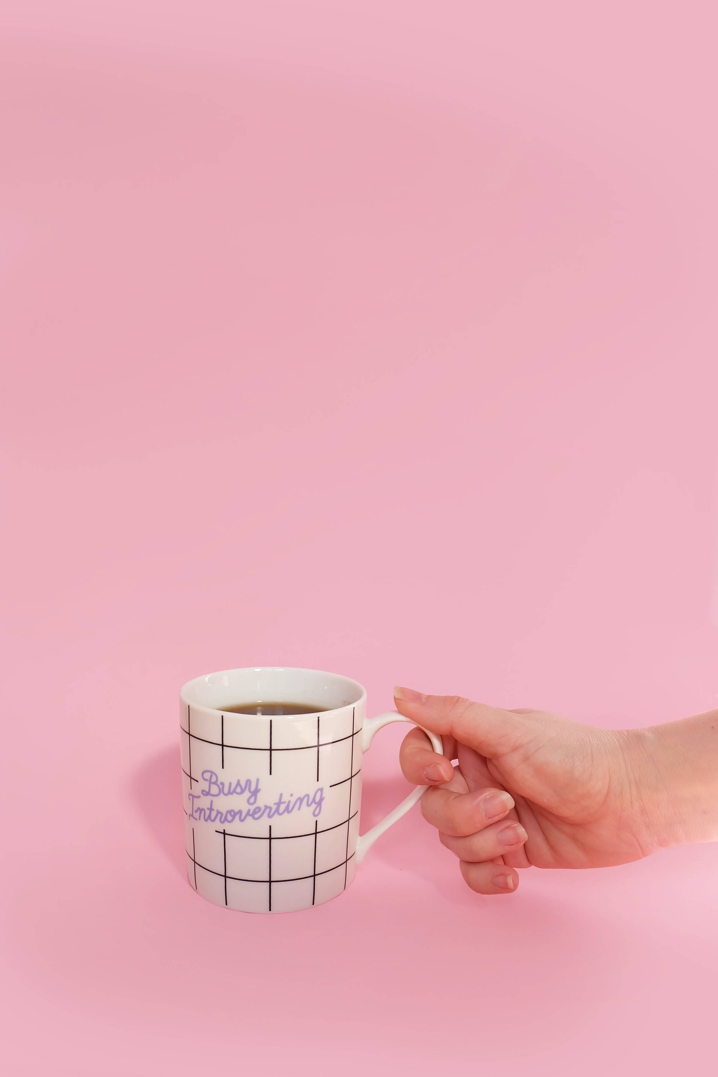 Cute Pink Aesthetic White Mug Picture