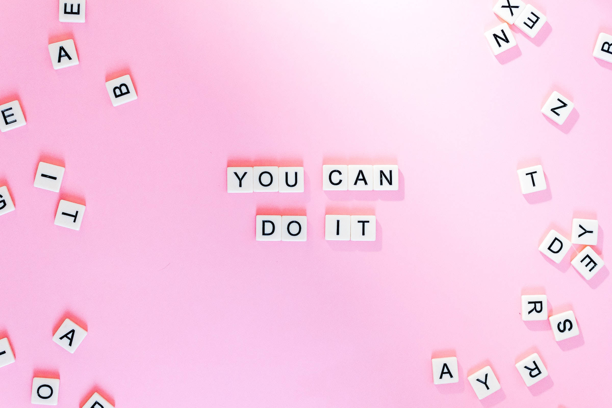 Cute Pink Aesthetic You Can Do It Quote Wallpaper