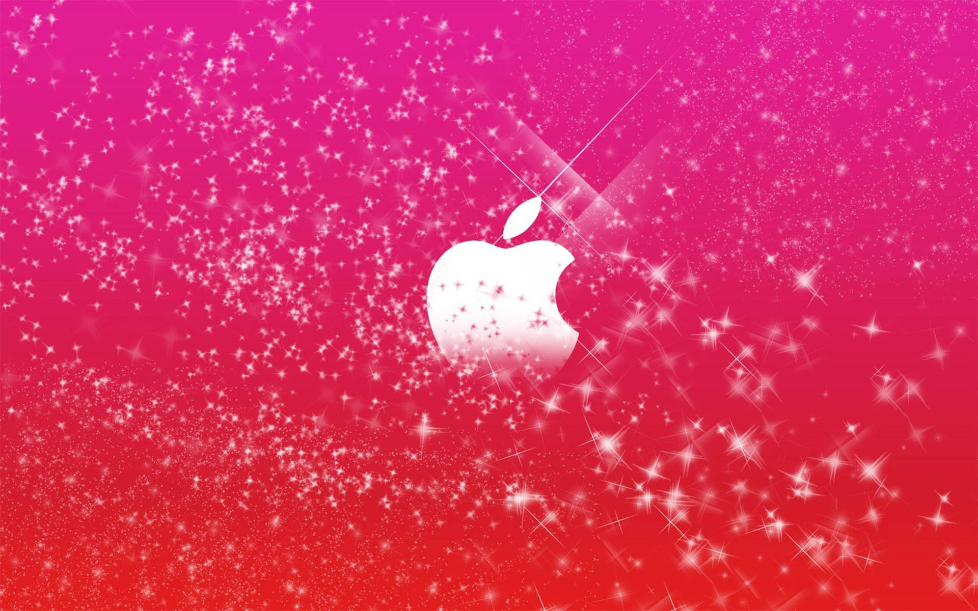 Cute Pink Apple Logo Background