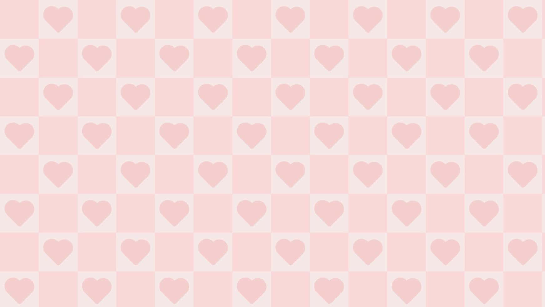 Pink Hearts On A Pink Background