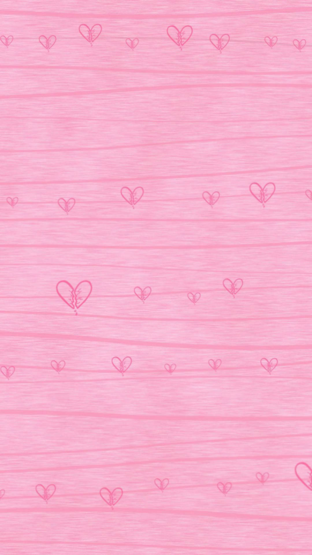 Cute Pink Broken Hearts Background
