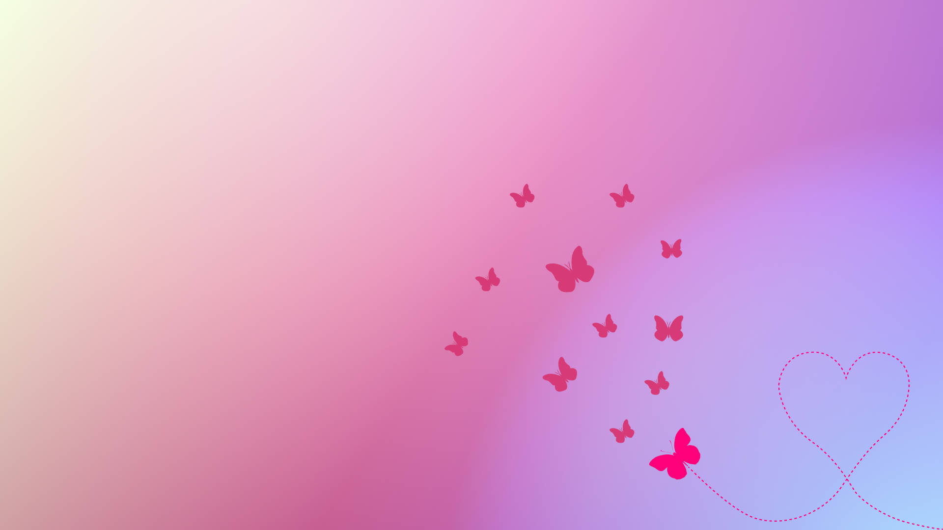 Cute Pink Butterfly Insects Flying Wallpaper