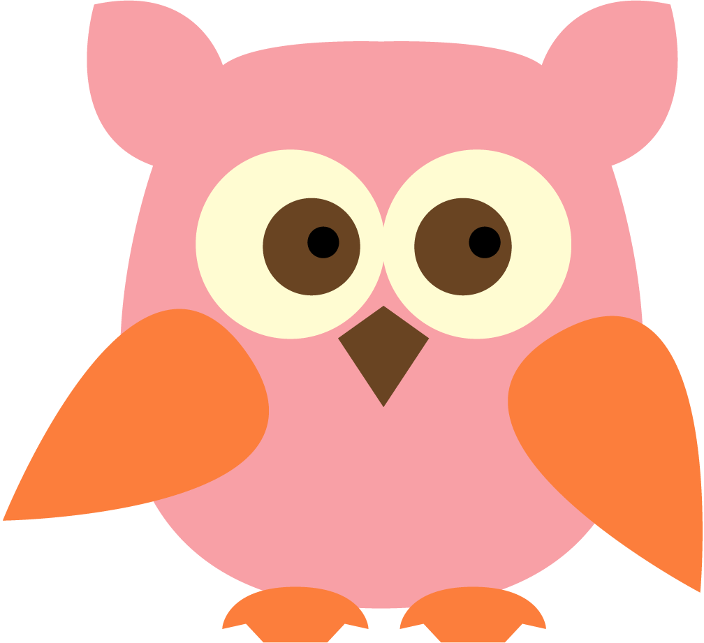 Cute Pink Cartoon Owl PNG