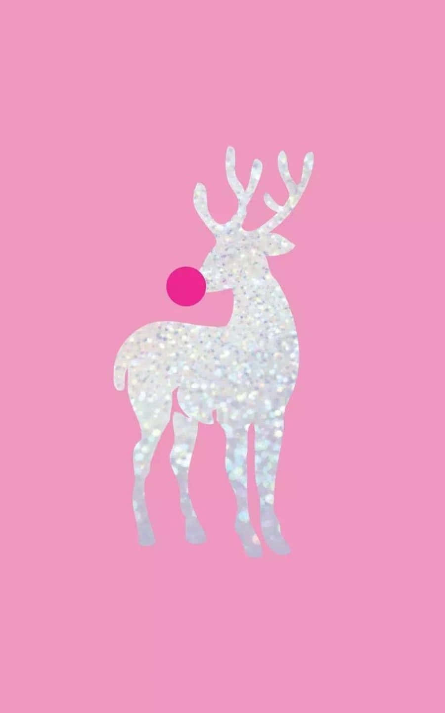 A Reindeer With A Pink Background Wallpaper