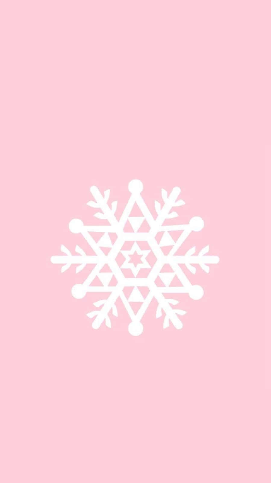A Snowflake On A Pink Background Wallpaper