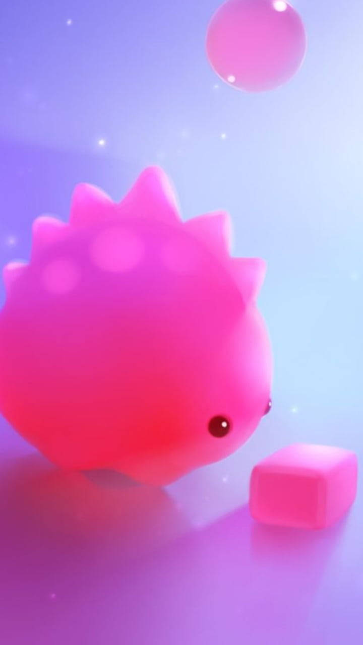 Cute Pink Dinosaur Small And Squishy Background