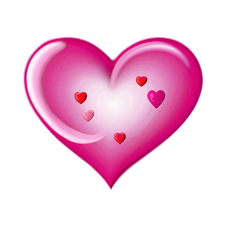 Cute Pink Heart Illustration Png 67 PNG