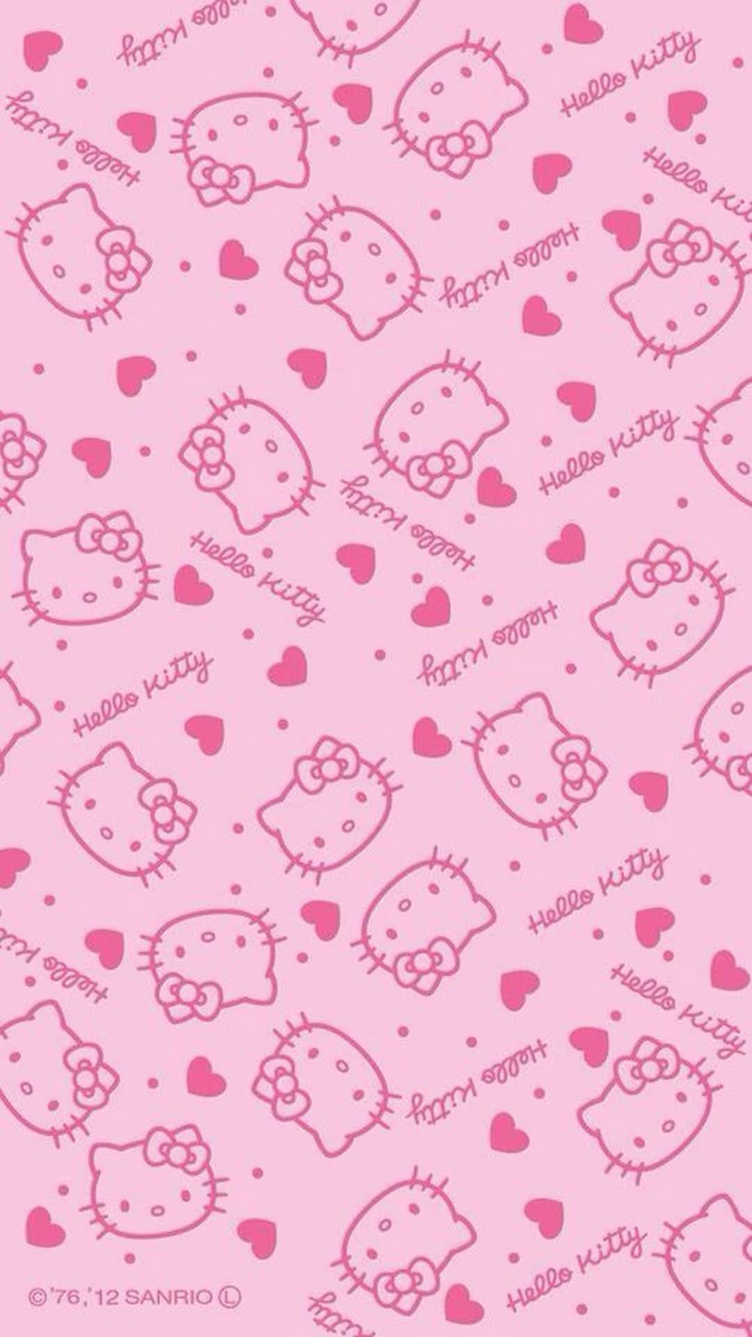 Cute Pink Hello Kitty Hearts Wallpaper Art Wallpaper