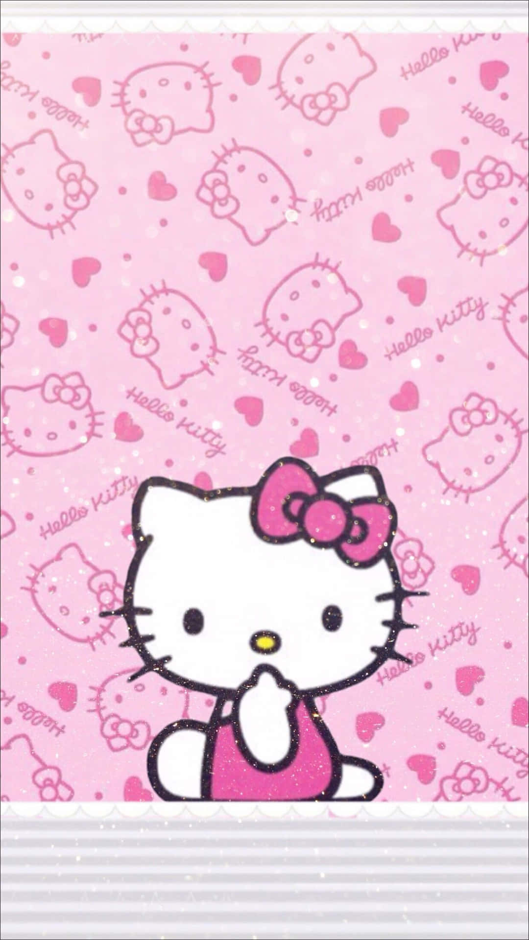 Cute Pink Hello Kitty Pattern Wallpaper