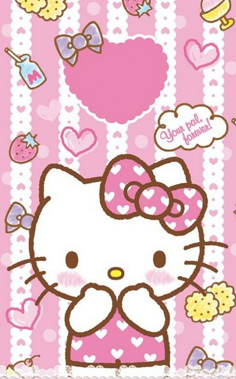 Cute Pink Hello Kitty Your Pal Forever Wallpaper