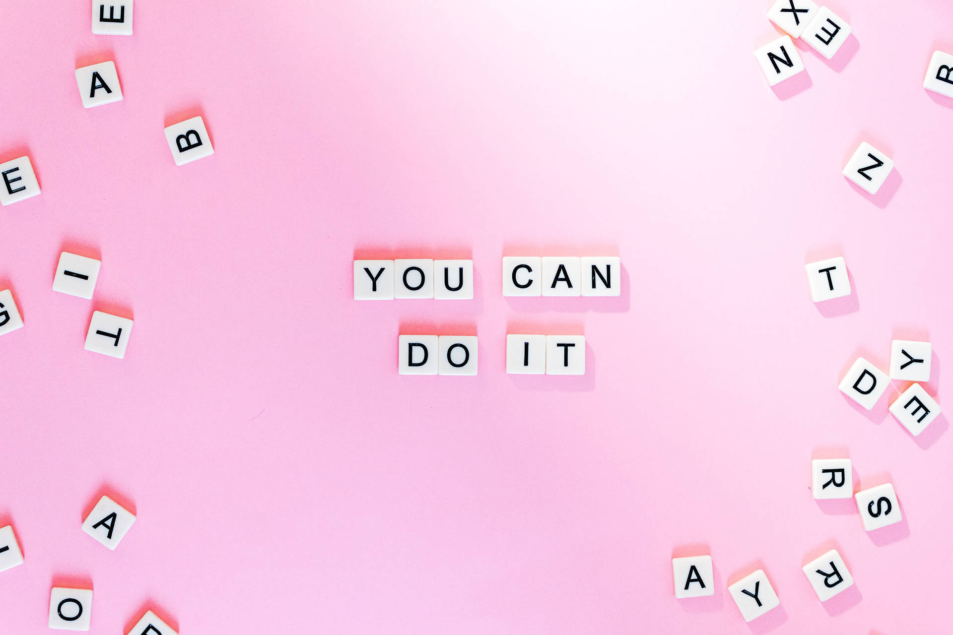 Cute Pink Inspiring Quote Background