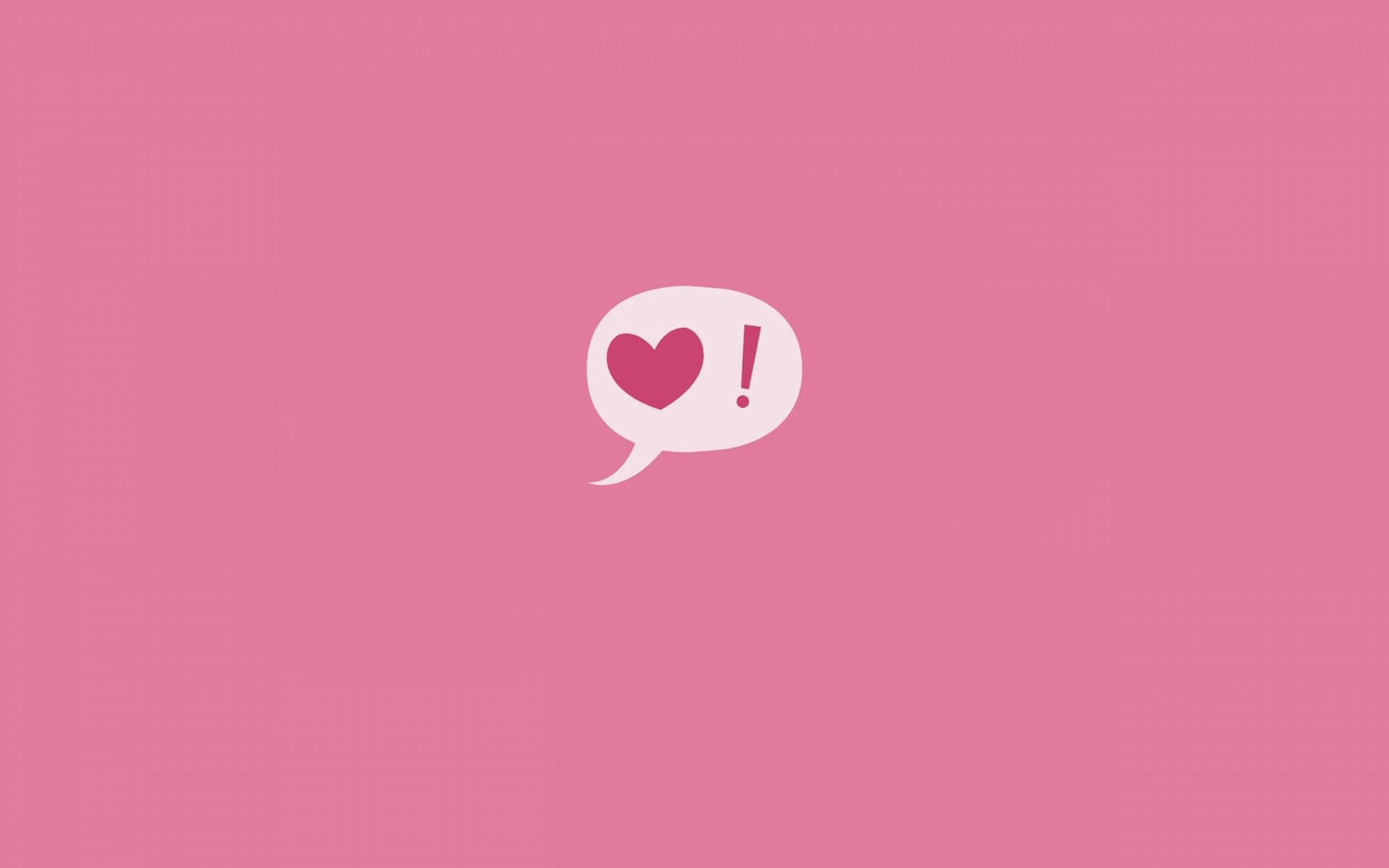 Cute Pink Love Speech Bubble Wallpaper
