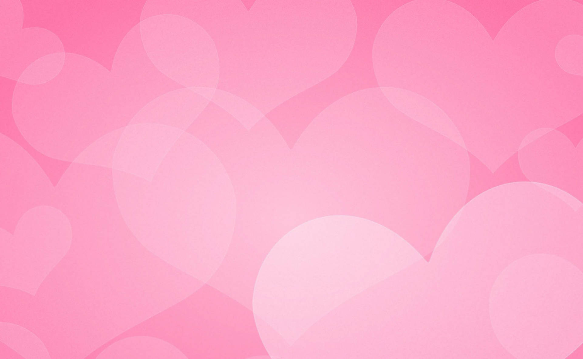 Cute Pink Opaque Heart Background