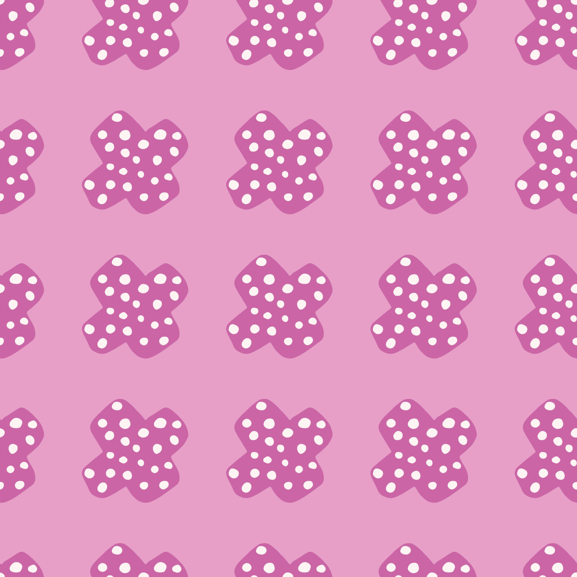 Cute Pink Plus Pattern Wallpaper