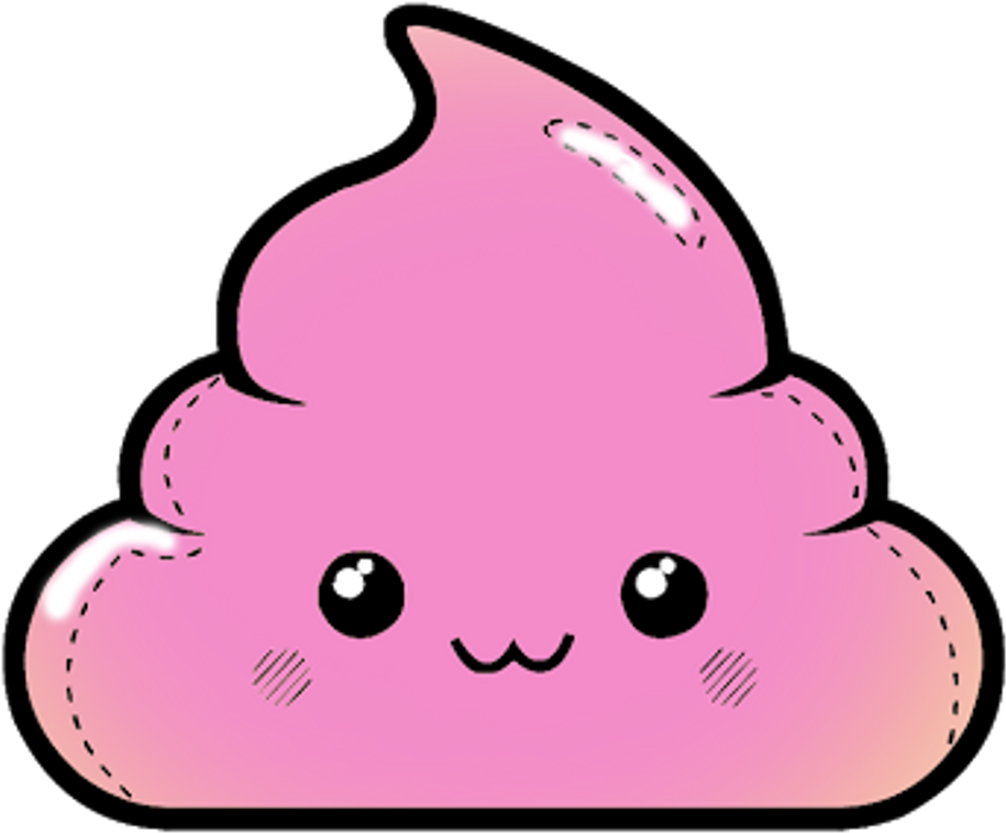 Cute Pink Poop Emoji PNG