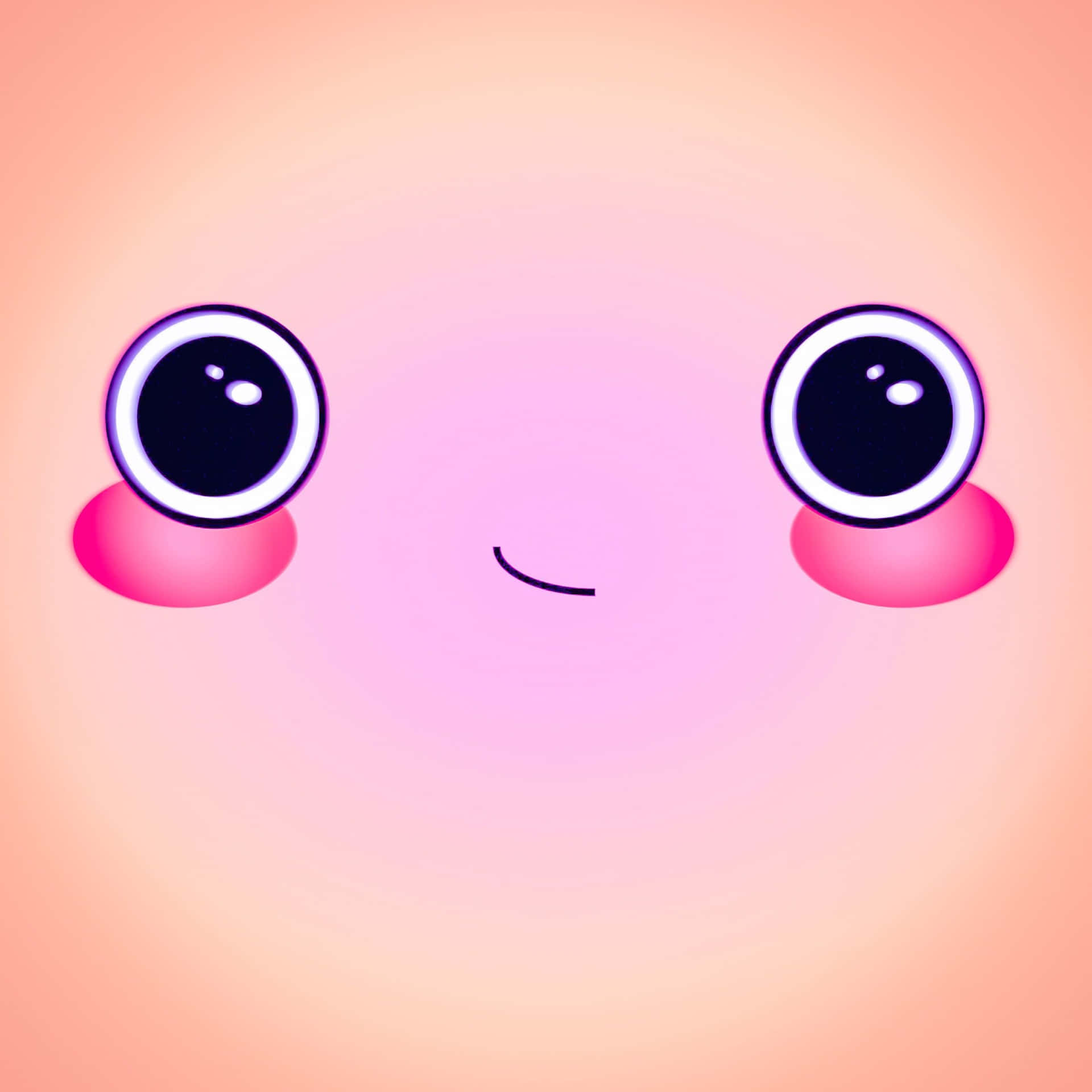 Cute Pink Smiley Face Wallpaper