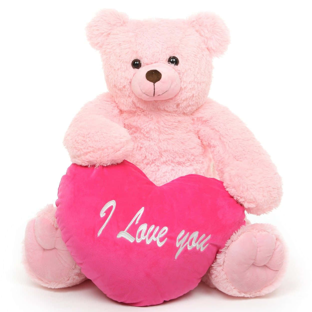 Cute Pink Teddy Bear I Love You Wallpaper