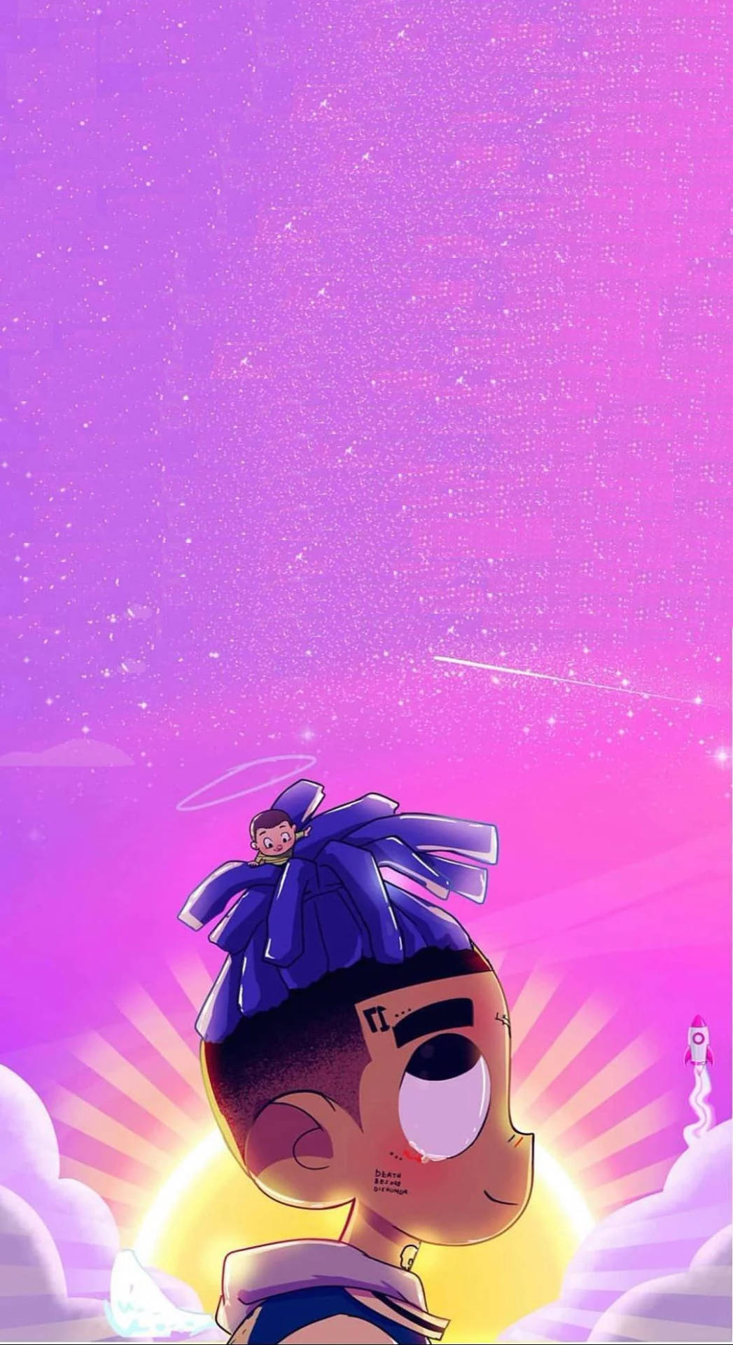 Lindofondo De Pantalla De Xxxtentacion En Estilo De Anime Rosa. Fondo de pantalla