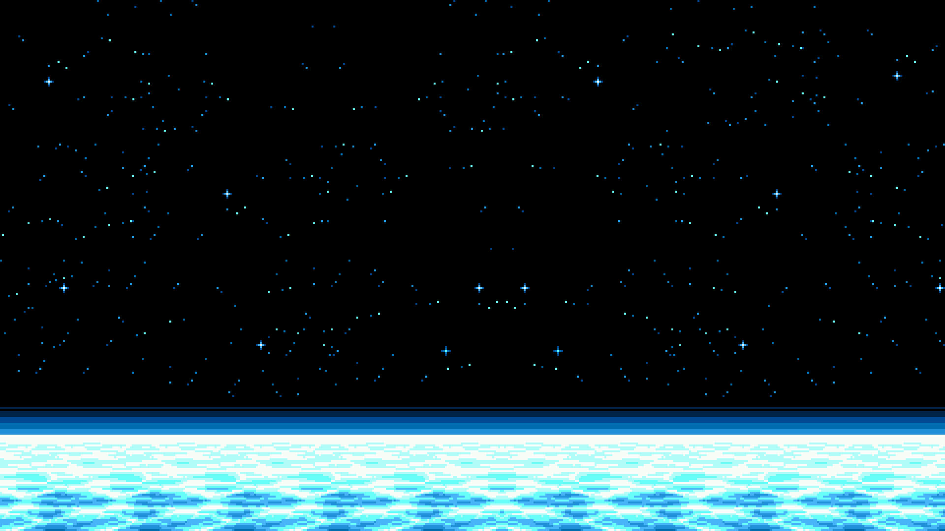 Cute Pixel Desktop Outer Space Wallpaper