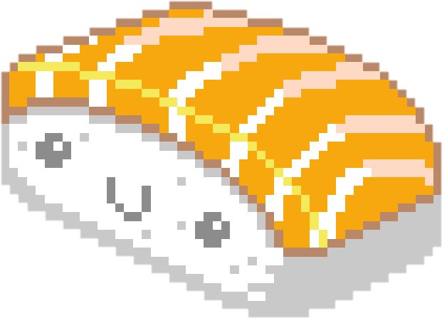 Cute Pixel Sushi PNG