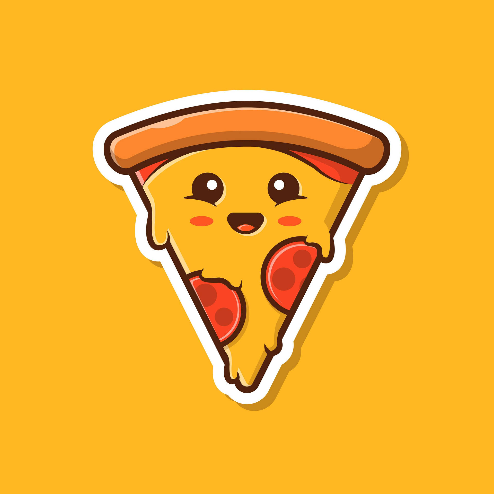 Download Cute Pizza Art Wallpaper 