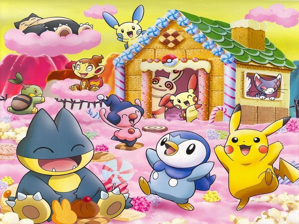 Cute Pokemon House Wallpaper