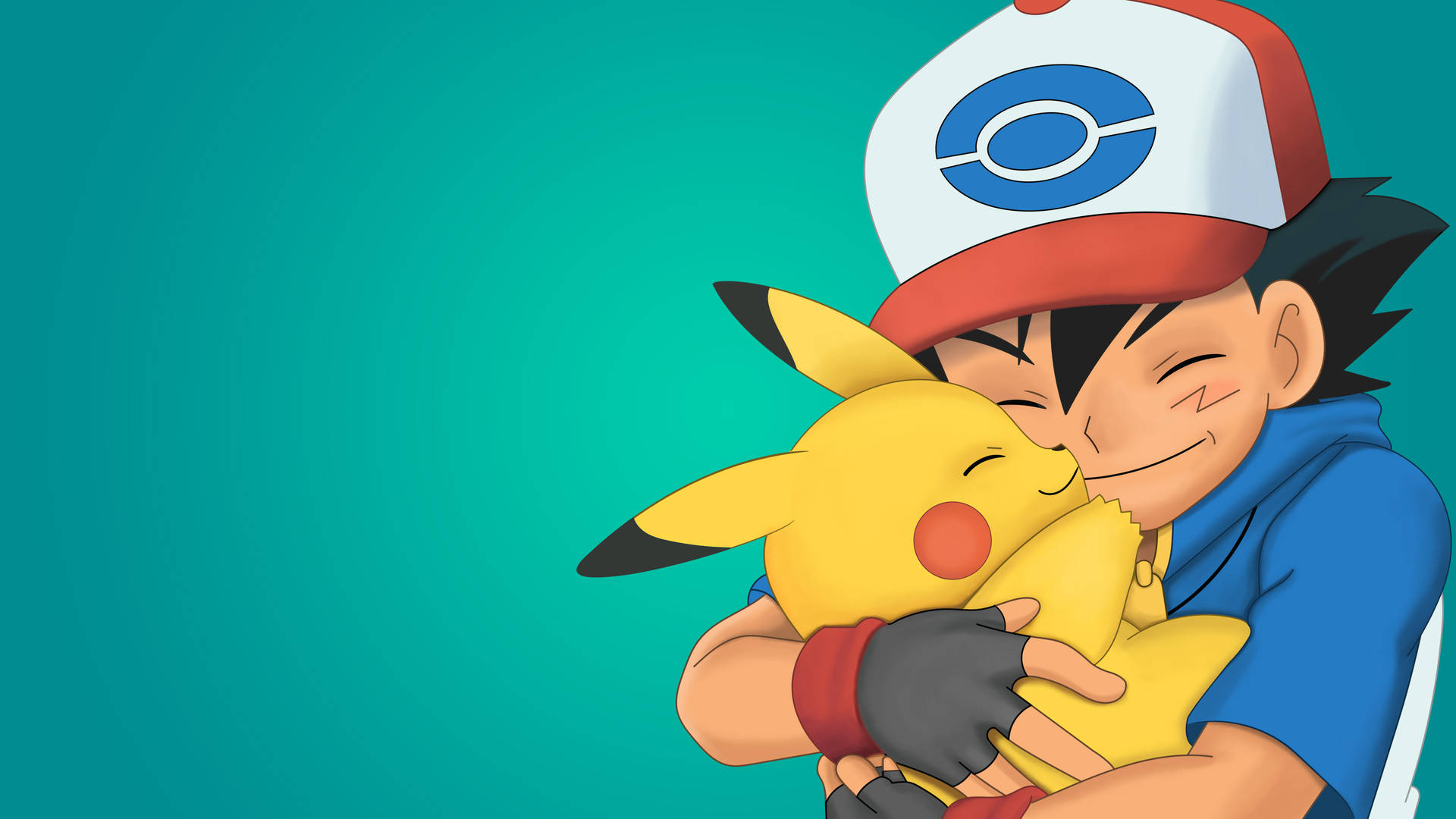 Cute Pokemon Pikachu Ash Hug