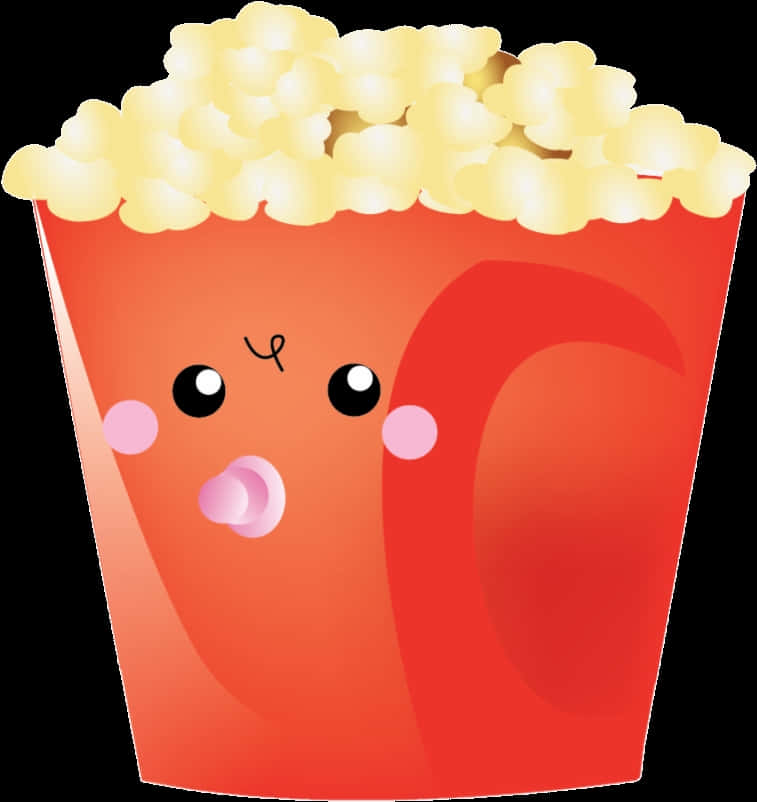 Cute Popcorn Clipart PNG