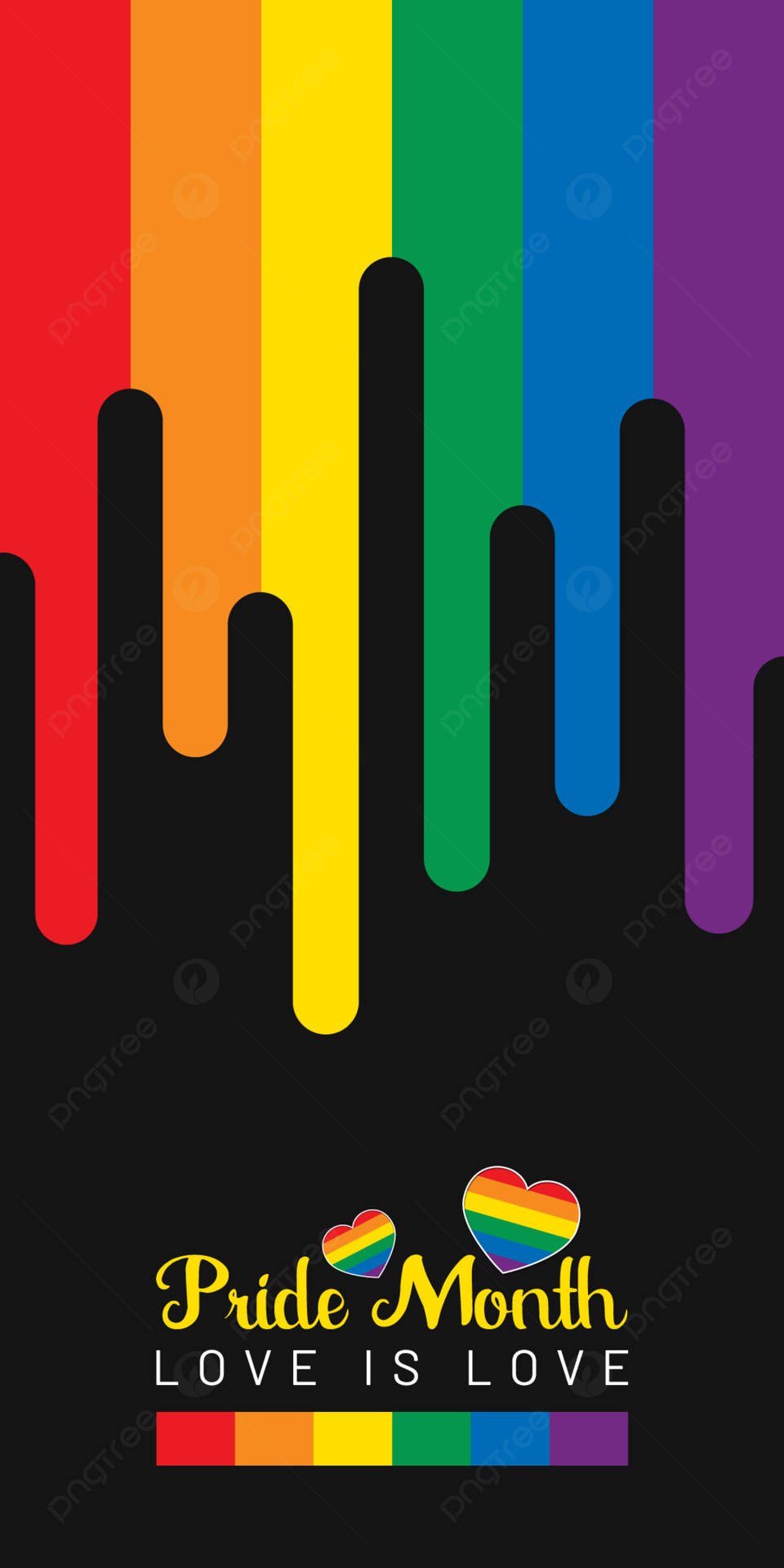 Pridemåned kærlighed er kærlighed regnbue abstrakt Wallpaper