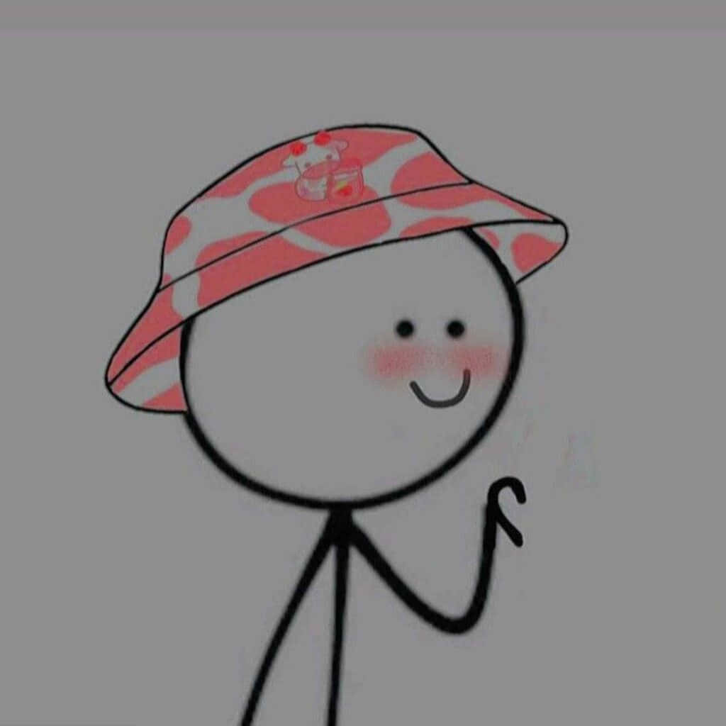 Cute Profile Stick Figure Wearing Hat Pictures