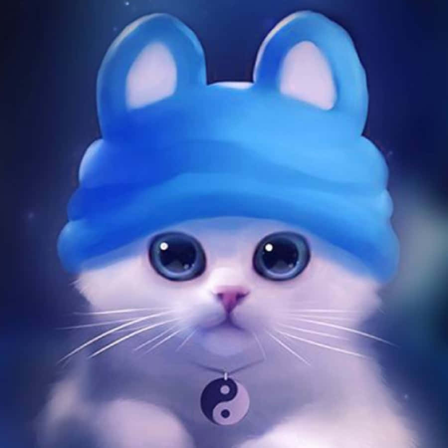 Download Cute Profile White Cat Animal Beanie Pictures ...