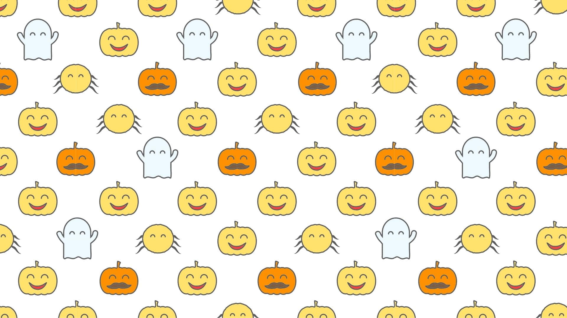 Adorable Smiling Pumpkin on a Wooden Surface Wallpaper