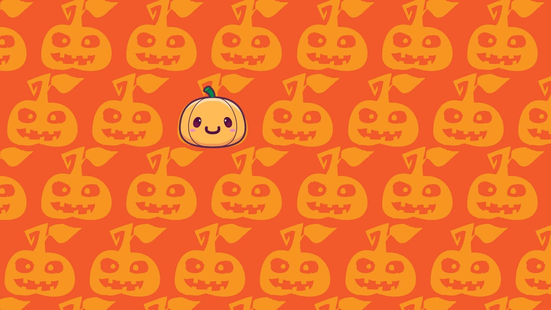 Adorable Pumpkin with a Charming Smile Wallpaper