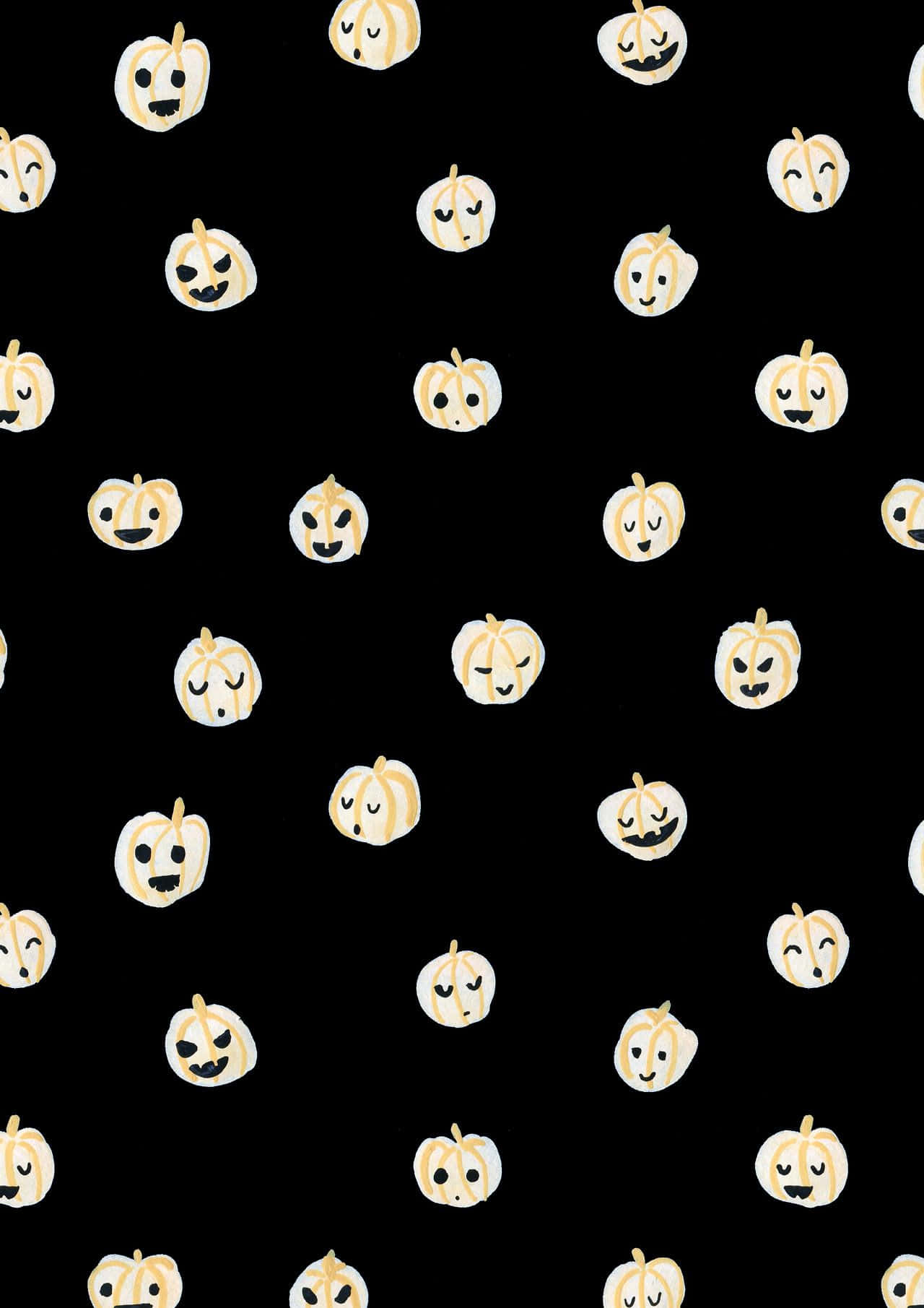Give your iPhone a spooky upgrade with this 'Cute Pumpkin' wallpaper! Wallpaper