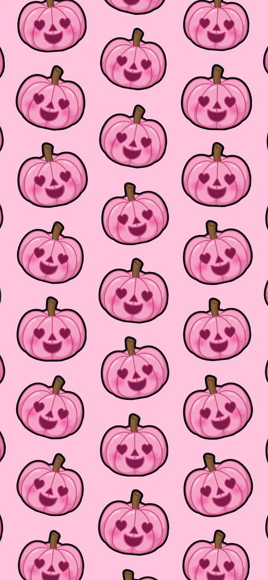 Cute Pumpkin Iphone Pink Wallpaper