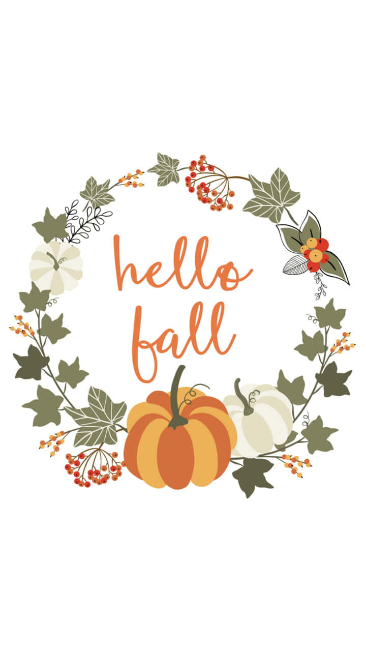 Cute Pumpkin Iphone Wreath Wallpaper